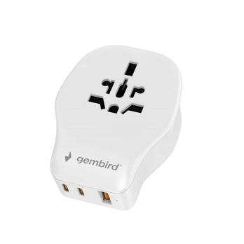 GEMBIRD universalus kelioninis adapteris 20 W, baltas
