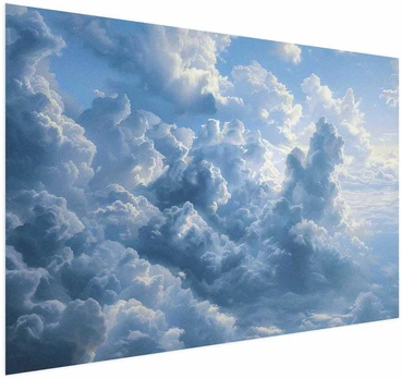 Artgeist Plakatas - Ocean in the Air: Waving Clouds Reflecting Morning Light