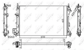 Variklio radiatorius NRF NRF 58203A