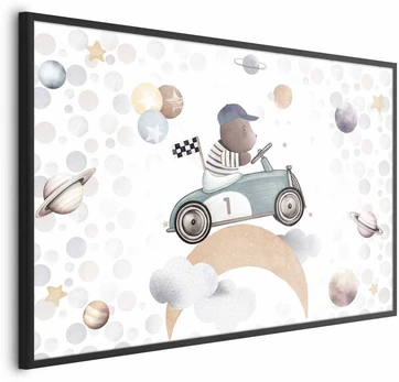 Artgeist Plakatas - Bear in a Race Car
