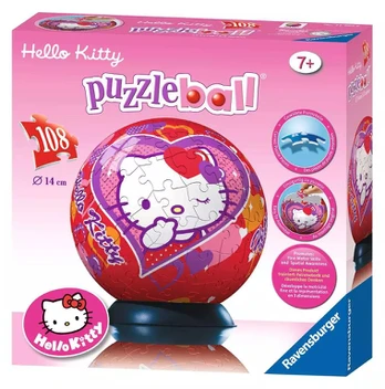 Ravensburger 3D dėlionė-rutulys „Hello Kitty širdelė“, 108 det., nuo 7 m.