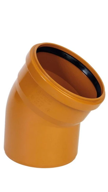 PVC lauko kanalizacijos alkūnė PIPELIFE, DN110 x 45°