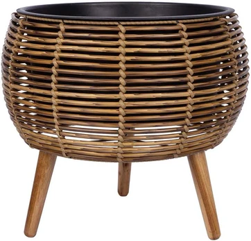 Vazonas WICKER 48x48xA43cm, šviesiai rudas