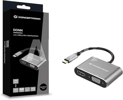 Conceptronic DONN16G 4-in-1 Docking Station