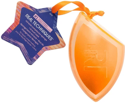 Makiažo kempinėlė Real Techniques Miracle Complexion Sponge & Sponge Case Ornament, 2 vnt., oranžinė sp.