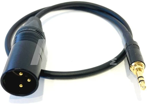 L-2E5 microphone cable 4,6mm, XLR(M) / JACK 3,5mm TRS (M) 0,5 m, BLK