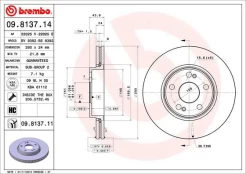 Stabdžių diskas BREMBO 09.8137.11 kaina