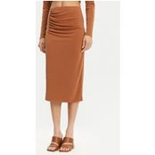 ViCOLO Midi sijonas UD0010 Ruda Regular Fit