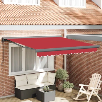 Automatinė įtraukimo markizė raudona 300x250 cm