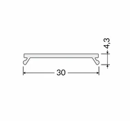 LED juostos profilio dangtelis C9 IRM CLICK, baltas, 2m