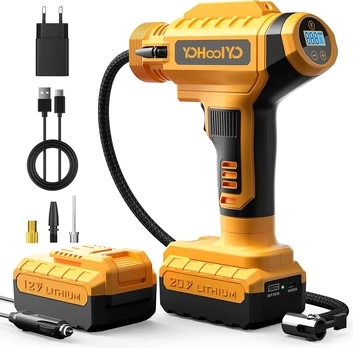 YOHOOLYO nešiojamas akumuliatorinis oro kompresorius 150 PSI, 12 V, LS4094