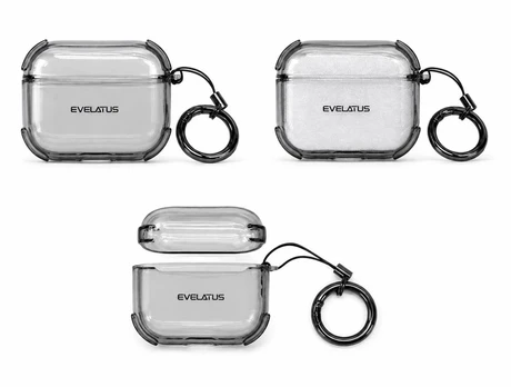 Evelatus Apple AirPods 4 TPU Protective Case Transparent Black