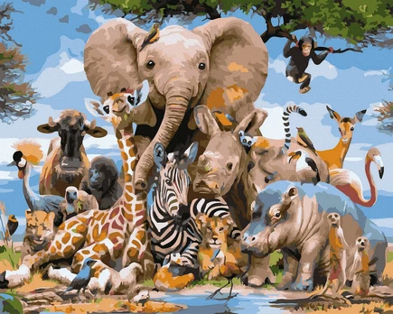 Tapybos rinkinys "Jungle animals"