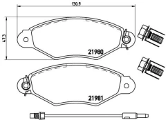 Stabdžių trinkelių rinkinys, diskinis stabdys BREMBO P 68 042 kaina