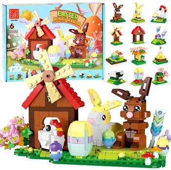 Jokomisiada EASTER FARM 12-in-1 construction blocks, connect together! 665pcs ZA6551