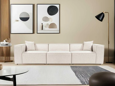3 vietų sofa Lora 3 Seater - šviesiai rudas
