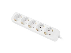 LANBERG Power strip 5x Shuko 3m white | PS0-05F-0300-W kaina