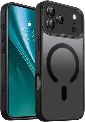 Dėklas Etteri Matt Mag case for iPhone 17 Pro Max juodas