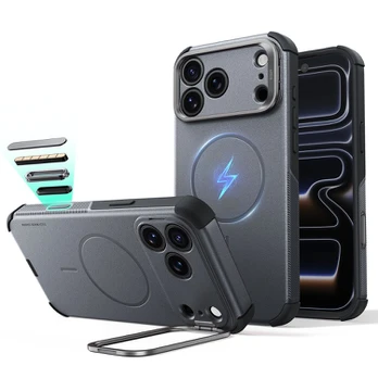 Pilkas dėklas Apple iPhone 17 Pro Max / 18 Pro Max telefonui "ESR Cyber Tough Kickstand Magsafe"