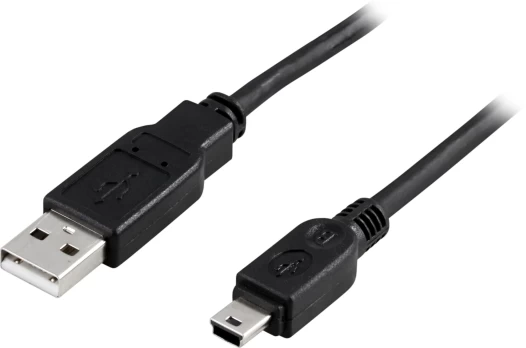 Kabelis DELTACO USB-26S USB 2.0-A/MINI-B,2m/JUODAS