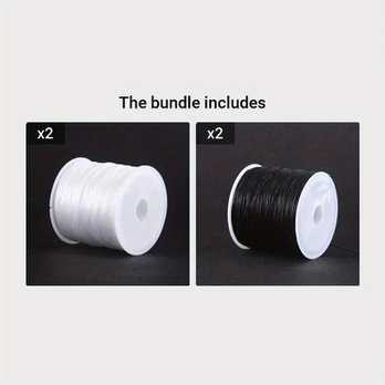 Kristalinis vėrinio siūlas, White*2 + Black*2