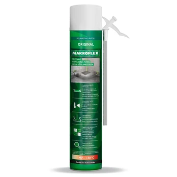 Vienkomponentės PU montavimo putos MAKROFLEX STD, 750 ml