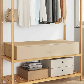 Saugojimo dėžė 24 pcs Kreminė 90 x 48 x 15 cm