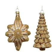 Christmas Tree toy Decoris 123924. auksinis. glass kaina