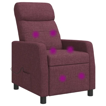 Masažinis atlošiamasis krėslas Violetinė Audinys