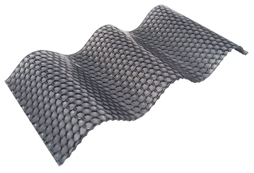 Polikarbonatas banguotas Diamond 1050x6000 2.8mm pilkas