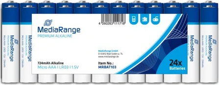 Mediarange BATTERY ALKALINE AAA 1.5V/24PCS MRBAT103 MEDIARANGE
