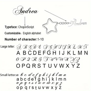 Abėcėlės pakabukas, 1 vnt, Keychain 10-ChopinScript