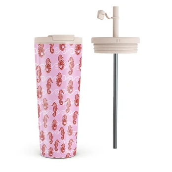 Coral Reef - Travel Mug, 700 ml / Flap & Straw Set
