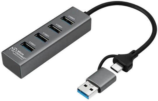HUB USB MicroConnect USB 3.0 Hub 4-Port with USB-C