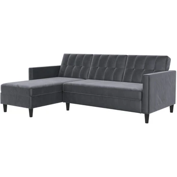 Trivietė sofa-lova Dorel Home Hartford, pilka