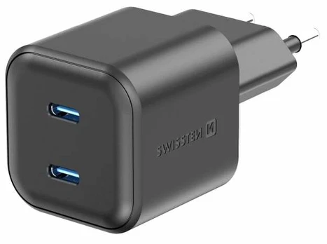 Swissten GaN PD 2x USB-C Travel Charger 20W