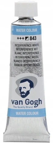 Talens Van Gogh akvareliniai dažai 10ml 843 Interference Baltas