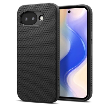 Matinis juodas dėklas Google Pixel 10A telefonui "Spigen Liquid Air"