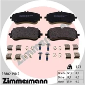 Stabdžių trinkelių rinkinys, diskinis stabdys ZIMMERMANN 22802.190.2 kaina