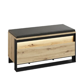 Batų spintelė QUANT WARDROBE QG3DAC, ąžuolas-artisan/juoda