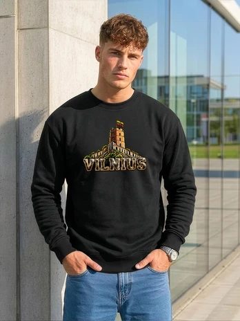Vyriškas juodos spalvos džemperis Vilnius
