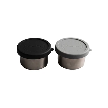 AYA&IDA Užkandžių indeliai 'Dark Grey/Matte Black'