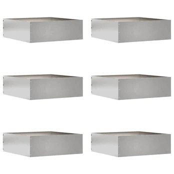 Vejo kraštas 6 pcs Sidabro 40 x 40 x 13 cm Nerūdijantis Plienas