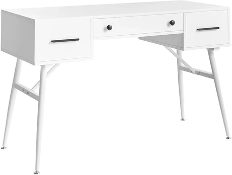Beliani Rašomasis stalas MARFLA, baltas, 120 cm x 50 cm
