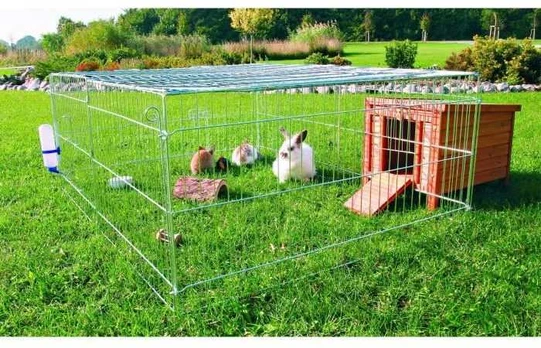 TRIXIE 62452, Cage, Rabbit, Nerūdijantis plienas, Galvanized steel, 2 door(s), 2160 mm