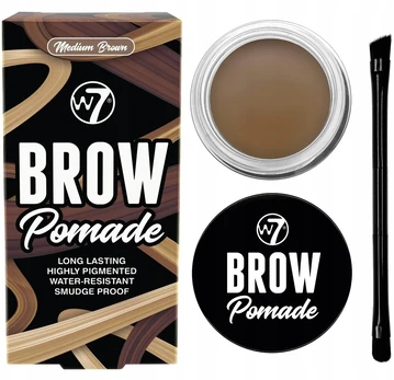 W7 Brow Pomade antakių pomada su šepetėliu Medium Brown