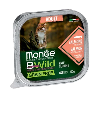 Monge BWild konservai katėms su lašiša, 100 g