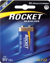 Rocket 6LR22-1BB (9V) Blister Pack 1pcs kaina