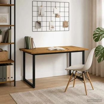 Kvadratinis valgomojo stalas 160 x 70 x 75 cm Balta