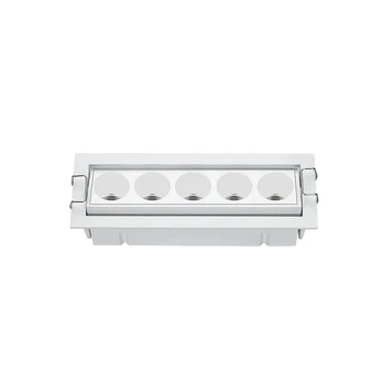 Įleidžiamas Linijinis LED Prožektorius, 5 Šaltiniai, 12W 3000K, Baltas